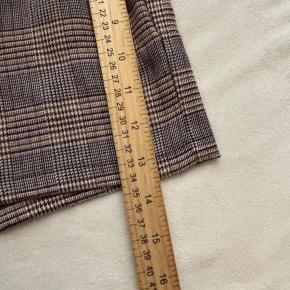 Plaid Pull On Shorts Medium Elastic Waist Preppy Academia Luxury - Picture 5 of 7